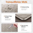 TranquilRelax 2-Piece Kitchen Mats, Cushioned Non-Slip Floor Mats, Taupe - Image 3