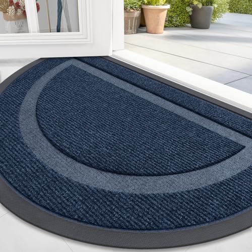 OLANLY Half Circle Front Door Mat Outside 71x23 All-Season Rubber Doormat by OLANLY