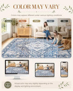 OLANLY 4x6 Washable Area Rugs, Soft Non Slip Carpet for Bedroom Living Room - Image 2