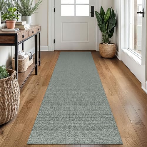 EARTHALL Washable Runner Rug, Non Slip Entryway Runner, 2x7 Ft, Green/Grey by Unknown