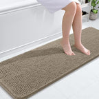OLANLY Bathroom Runner Rugs 59x20, Extra Soft Absorbent Chenille Bath Rugs by OLANLY