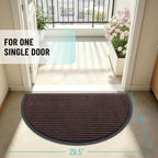 OLANLY Half Circle Front Door Mat 29.5x17, Waterproof Heavy-Duty Doormat - Image 2
