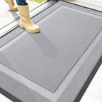 OLANLY Front Door Mat Outside 47x32, All-Season Heavy-Duty Rubber Doormat by OLANLY