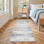 3x6 Runner Rug Non Slip,Washable Hallway Runner Rug,Blue - Image 5
