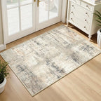 2x3 Area Rugs for Entryway Bathroom, Gold Abstract Kitchen Mats for Floor by Lofus