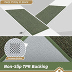 BEQHAUSE Dirt Trapper Door Mat 48" x 72", Non-Slip Washable Doormats, Green - Image 6