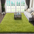 Ophanie Green Rugs for Living Room 5x8, Grass Shag Fluffy Large Fuzzy Plush Soft Carpets,Floor Shaggy Area Rugs for Bedroom, Carpet for Kids Boys Girls Dorm Nursery Decor with Over 99 pcs Pile fibers by Ophanie
