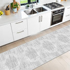 2x10 Runner Rug Non Slip,Washable Hallway Runner Rug,Grey - Image 5