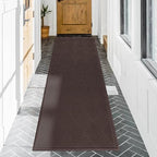 HIYARD Sturdy Front Door Mat, Absorbent Muddy Dirt Resist Welcome Door Mats Outdoor Indoor, Stain and Fade Resistant, Non-Slip Rubber Backing Low Profile Doormat for Entryway, 72×24, Coffee by HIYARD