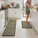 Collive Anti Fatigue Mats for Kitchen Floor, Black Padded Kitchen Rug Sets by Collive