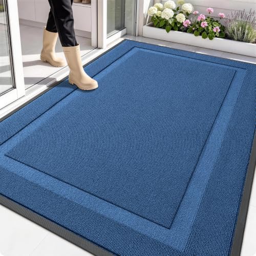 OLANLY Front Door Mat Outside 71x47, All-Season Heavy-Duty Rubber Doormat by OLANLY