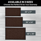 Front Door Mat, Indoor Outdoor Welcome Entryway Doormat, 30x17 Dark Brown - Image 5