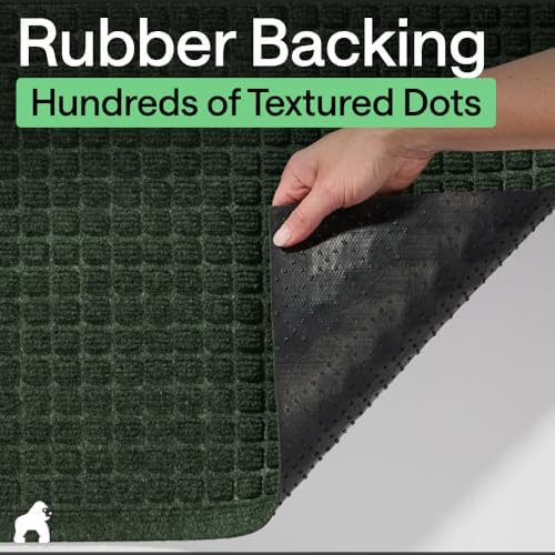 GORILLA GRIP® HydroABSORB Door Mat for Indoor Outdoor Use, 35x23 Green - Image 6