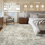 Aelenmu 10x14 Area Rugs for Living Room Washable Dining Room Beige Brown - Image 2