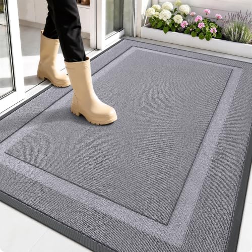 OLANLY Front Door Mat Outside 59x34, All-Season Heavy-Duty Rubber Doormat by OLANLY