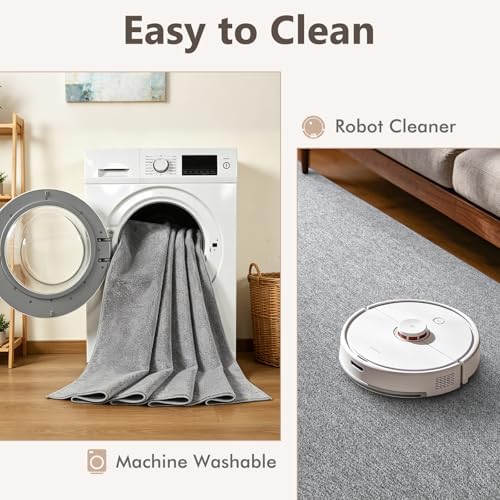 2x6 Grey Runner Rug Washable Non-Slip Soft for Kitchen Hallway Bathroom - Image 6
