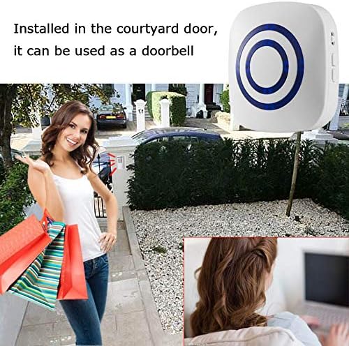 Seanme Motion Sensor Alarm, Wireless Driveway Alarm, Home Security Business Detect Alert with 4 Sensor and 1 Receiver,38 Chime Tunes - LED Indicators for Indoor Use