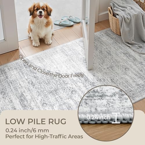 6x9 Area Rugs for Living Room,Large Washable Rug,Grey - Image 6
