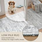 4x6 Area Rug for Entryway,Washable Kitchen Rug,Grey - Image 6
