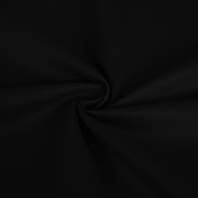 Blackout Curtains 96 Inches Long 2 Panels Set, Black Curtains Thermal Insulated Room Darkening Drapes for Bedroom, Rod Pocket Light Blocking Drapes Living Room Windows(52W × 96L, Black)