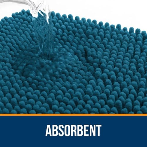 OLANLY Small Bathroom Rugs 24x16, Extra Soft Absorbent Chenille Bath Rugs - Image 4