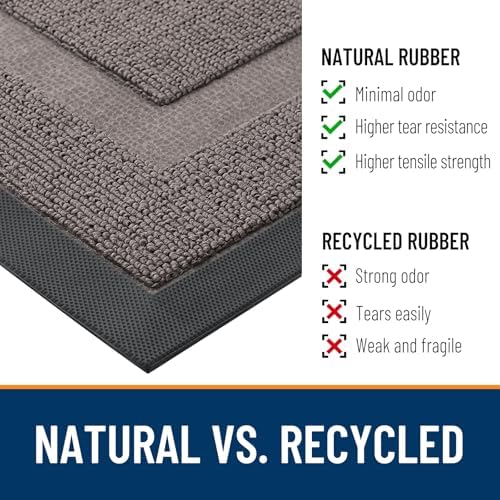 OLANLY Front Door Mat Outside 33x21, All-Season Heavy-Duty Rubber Doormat - Image 3