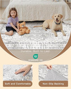 Madane Kitchen Runner 2'6''x8' Soft Rug Runners for Hallways, Grey - Image 5