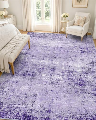 OLANLY 5x7 Washable Area Rug, Soft Non Slip Carpet for Bedroom Living Room by OLANLY