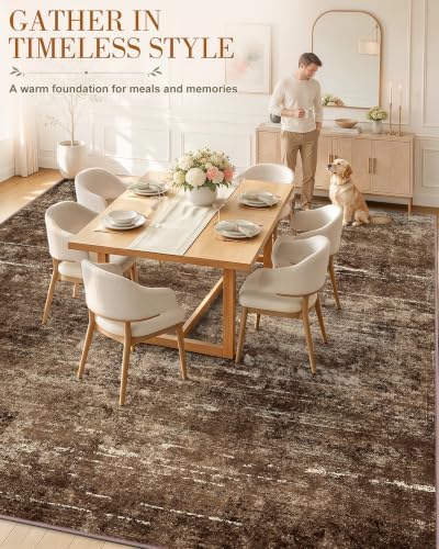 OLANLY 9x12 Washable Area Rug, Soft Non Slip Carpet for Bedroom Living Room - Image 3