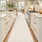 2x10 Runner Rug Non Slip,Washable Hallway Runner Rug,Beige - Image 5