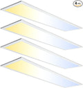 VocgoUU 1x4 LED Flat Panel Light 5000K 4000K 3000K - 1x4 LED Troffer Drop Ceiling Light Fixture, 0-10V Dimmable, 100-277V, ETL Listed, 4 Pack