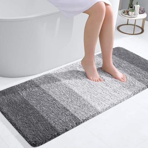 OLANLY Bathroom Runner Rug 40x20, Extra Soft Absorbent Microfiber Bath Rugs by OLANLY