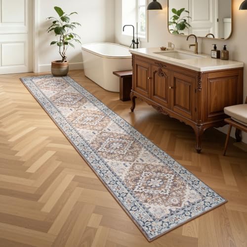 Lofus 2x10 Hallway Kitchen Washable Runner Rug, Entry Long Carpet Brown - Image 4