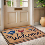 Outdoor Rug Door Mat, Welcome Mat, Non-Slip Entrance Mat, Stylish Front Door Mat, Entryway Rug, 19"x31" (10. WelcomeBird) - Image 5