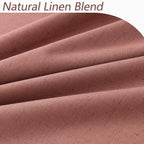 Guken Extra Long 100% Blackout Linen Curtains 102 Inches Dusty Rose - Image 3