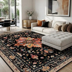 RELEANY Washable Area Rug, 8'x10', Black/Colorful - Image 4