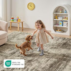 Lofus 5x7 Area Rug for Living Room, Abstract Washable Non-Slip Rugs, Brown - Image 5