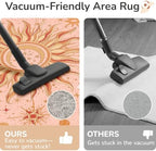 Vacuum-Friendly, 2x3 Washable Area Rug, Pink Gold Beige Red - Image 5