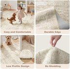 Kitchen Rugs Sets of 3, 2x3 2x4 2x5 Rug Runner,Beige - Image 7