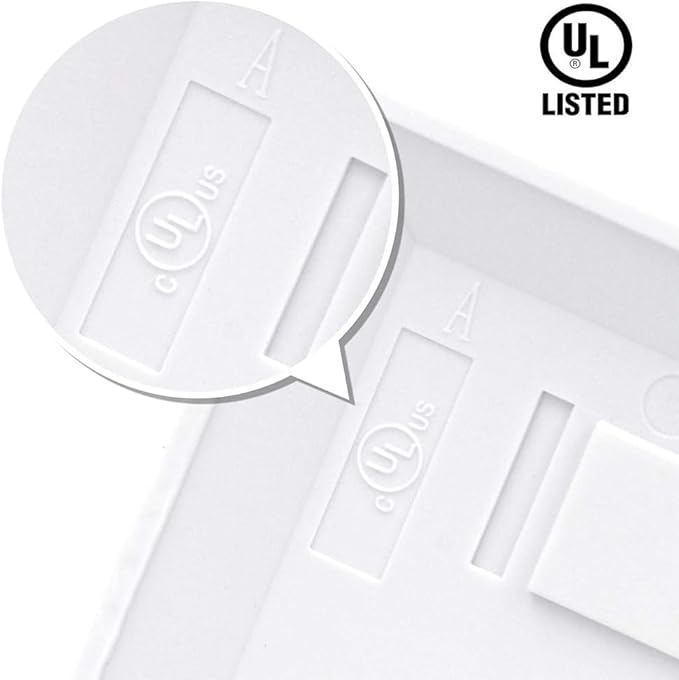 VCE UL-Listed Speaker Wall Plate Gold-Plated, 2-Port Keystone Wall Plate with Banana Jack Binding Post Keystone Jack Insert, 4 Pack