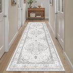Madane Kitchen Runner 2'6''x8' Soft Rug Runners for Hallways, Grey - Image 2