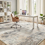 9x12 Area Rug for Living Room, Abstract Washable Non-Slip Large Rugs, Gold - Image 4