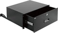 Tecmojo 4U Rack Drawer,Rack Mount Drawer for 19in Network Equipment/Server/AV Rack or Cabinet Enclosure,Sliding and Lockable Server Rack Drawer - Load-Bearing 44lb (20kg),with Cable Management Holes