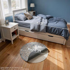 Veken 3x3 Ft Round Rug Pad Gripper for Hardwood Floors, Circle Non Slip Rug Pads for Area Rugs, Thick Rug Grippers for Tile Floors, Under Carpet Anti Skid Mat, Keep Your Rugs Safe and in Place - Image 6