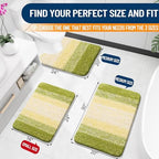 OLANLY Small Bathroom Rugs 24x16, Extra Soft Absorbent Microfiber Bath Rugs - Image 2