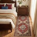 RELEANY Washable Area Rug, Runner 2'x6', Red/Blue - Image 3