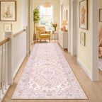RELEANY Washable Area Rug, Runner 3'x9', Pink - Image 2