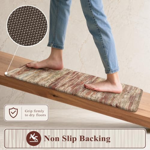 KIMODE Kitchen Mats Cushioned Anti Fatigue, Neutural Kitchen Rugs Sets of 2 - Image 4