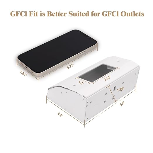 Upgraded GFCI Power Distribution Box Under Cabinet Electrical Box, Replaces Bryant RU270W, tradeSELECT Corner Mount, White Nylon, Pre-Drilled Holes, Compact Wall Mount for Home/Commercial