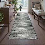 2x6 Runner Rug Non Slip,Washable Hallway Runner Rug,Black by Restydon